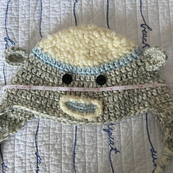 ๐ 3 for $25 Handmade Crochet Monkey Sock Style Hat for Adults - Picture 5 of 9